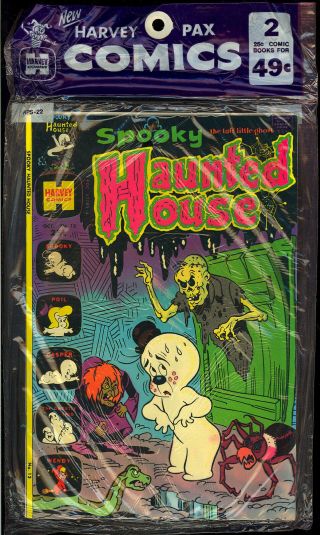 Harvey - Pax Comics “hpc - 22” Comic Pack Of 2 Oct.  1974 Vf
