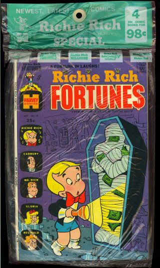 Richie Rich Special “rrs 21” Comic Pack Of 4 Sept.  1974 Vf -