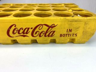 Vintage Yellow Plastic Coca - Cola Coke Bottle Carrier Crate Case Rack 2