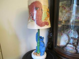 Vintage Sesame Street Cookie Monster Lamp Ernie Bert Snuffleupagus Count Bedroom