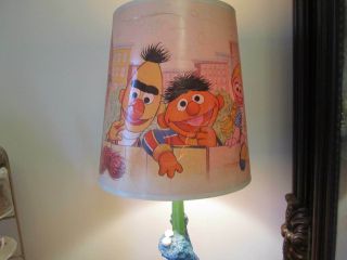Vintage Sesame Street Cookie Monster Lamp Ernie Bert Snuffleupagus Count bedroom 8