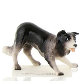 Border Collie Miniature Ceramic Dog Figurine Made In Usa By Hagen - Renaker
