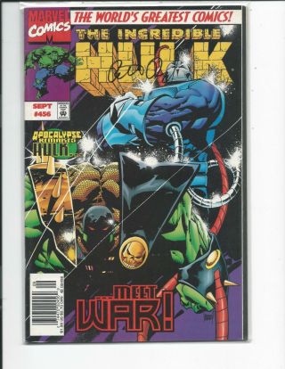 The Incredible Hulk 456 Signed By Peter David