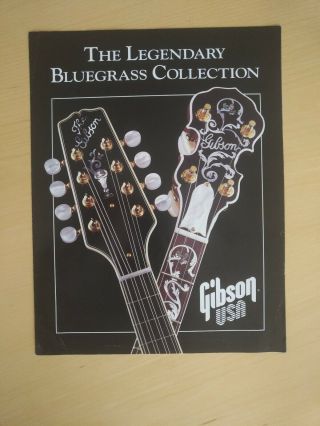 1988 Gibson Usa Bluegrass Banjo And Mandolin Brochure