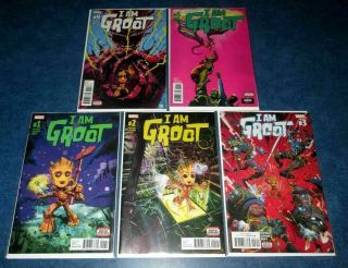 I Am Groot 1 2 3 4 5 1st Print Set Marvel 2017 Guardians Of The Galaxy Baby Nm