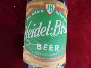 Vintage World War Two Era Sioux City Brewing Company Heidel - Brau Beer Bottle Adv