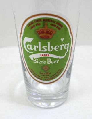 Carlsberg Lager Beer Glass Carling O 