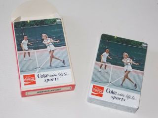 1976 Coca Cola Adds Life To Sports Tennis,  Deck Cards.  Bridge Deck