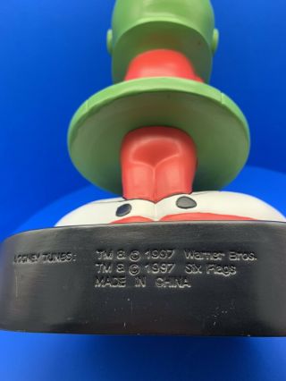 Rare 1997 Looney Tunes (Marvin The Martian) Six Flags Coin Bank 5