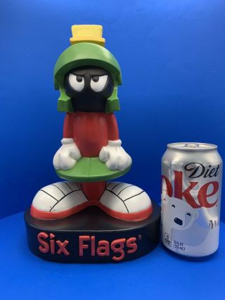 Rare 1997 Looney Tunes (Marvin The Martian) Six Flags Coin Bank 8