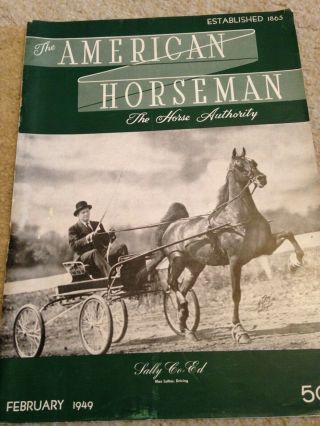 Saddlebred Vintage American Horseman Feb 1949 Wedding: Frances Dodge Johnson