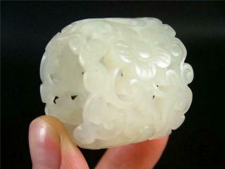 Fine Old Chinese White Nephrite Jade Carved Archer 