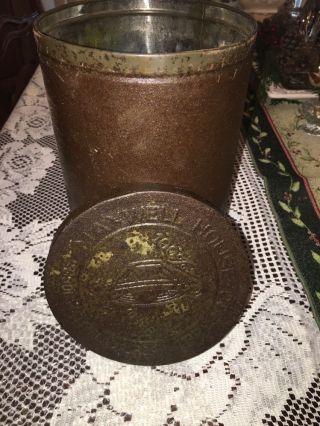 Vintage Maxwell House Tin Metal Coffee Can Canister - Patina