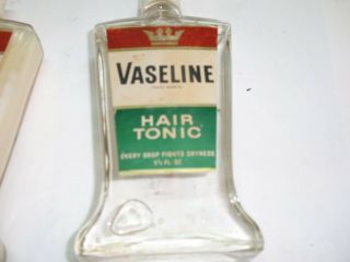 Vintage Vaseline Hair Tonic & Cream Hair Tonic 5 1/2 Fl.  Oz Bottles 3
