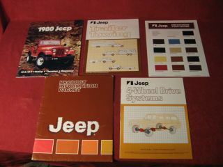 1980 Jeep Cherokee Cj Truck Product Info Kit Brochure Vintage Willys