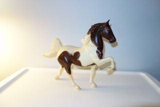 Vintage Breyer Molding Co Brown White Stallion Prancing Horse 24