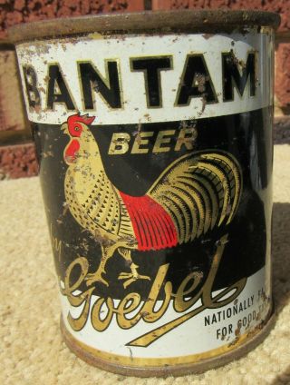 Goebel Bantam Flat Top 8 Oz Beer Can Detroit Mi Extra Dry Chicken Bird Small