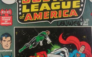 Justice League of America 101 Signed by LEN WEIN Superman Batman DC Comics Book 2