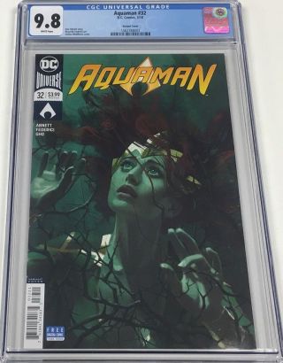 Dc Comics Aquaman 32 Josh Middleton 1st Print Mera Variant Cover Cgc 9.  8