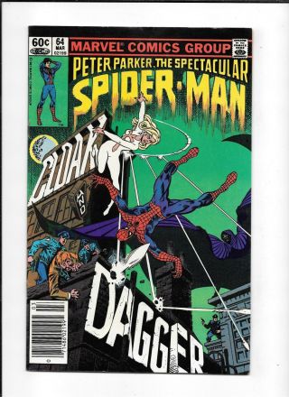 Peter Parker The Spectacular Spider - Man 64 == Vf 1st App Of Cloak & Dagger