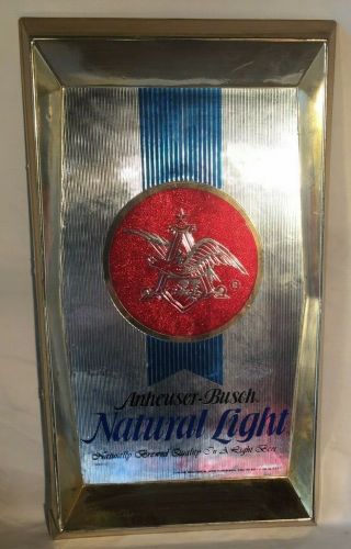 Vintage Natural Light Anheuser - Busch Beer Sign