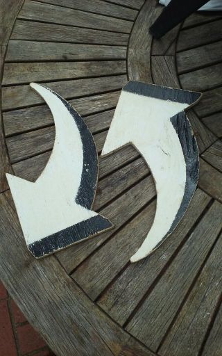 Vintage Wooden Arrows (2) Double Sided