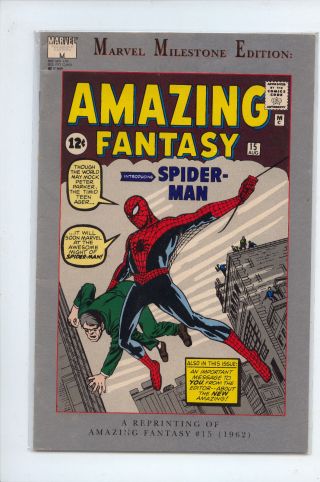Marvel Milestone Edition Fantasy 15 1st App Of Spider - Man