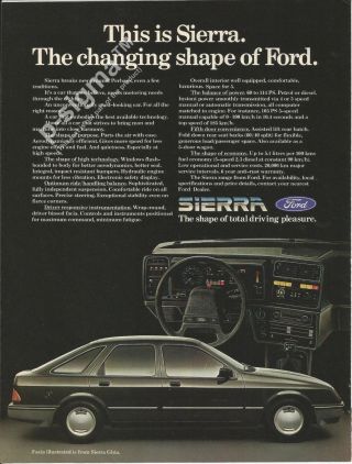 Ford Sierra 1982 Vintage Car Print Ad 104 1