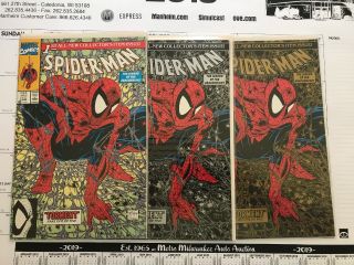 Spider - Man 1 Torment 3 Cover Variant Set Silver,  Gold Mcfarlane Vf/nm Marvel