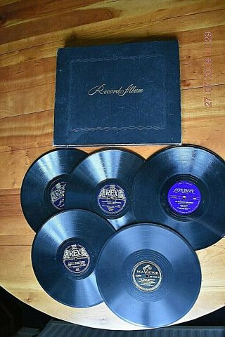 A Vintage Folder With 5 Vintage 78 Rpm Records - Billy Cotton/vera Lynn,  Etc.
