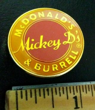 Vintage Mcdonalds & Burrell Mickey D 