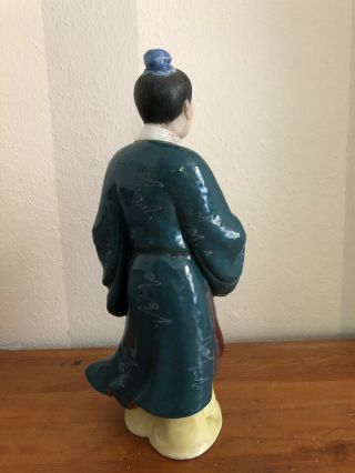 19th 20th C.  Chinese Famille - Rose Porcelain Figure of a Man 38cm Unrestored 4