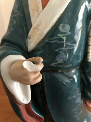 19th 20th C.  Chinese Famille - Rose Porcelain Figure of a Man 38cm Unrestored 8