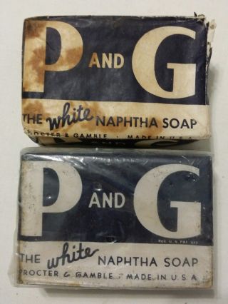 2 Vintage Old Advertising Procter & Gamble P&g White Naphtha Soap Bar Laundry