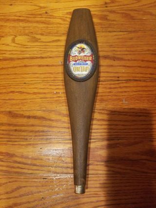 Vintage Budweiser Beer Tap Wooden King Of Beers St Louis Bar Collectable