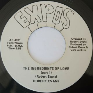 Modern Sweet Soul Robert Evans The Ingredients Of Love Part 1 / Part 2 Ex
