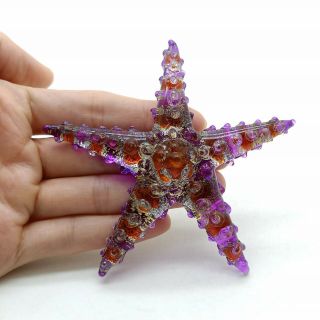 Starfish Fish Figurine Animal Hand Blown Glass Sea Star - Gpfi102