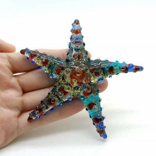 Starfish Sea Star Fish Figurine Animal Hand Blown Glass - Gpfi099