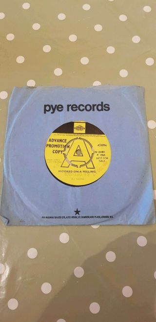 B.  J.  Thomas Promo Hooked On A Feeling 1968 Uk 7 " Single Pye N25481