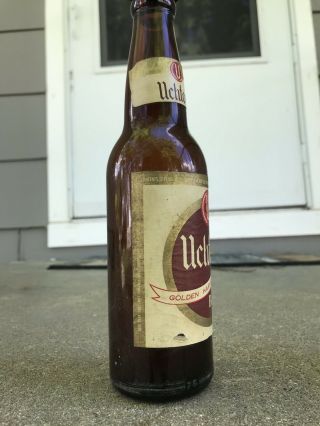 DAVENPORT,  IOWA 1940’s Uchtorff Beer Paper Labeled Brewery Bottle 3