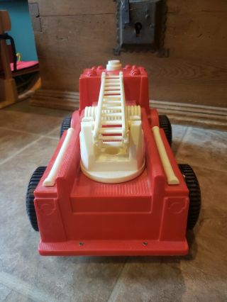 Vintage 1978 Ideal Toy Corp.  Plastic Red Ladder Mighty MO Fire Truck 2