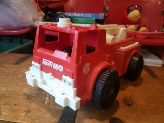 Vintage 1978 Ideal Toy Corp.  Plastic Red Ladder Mighty MO Fire Truck 5