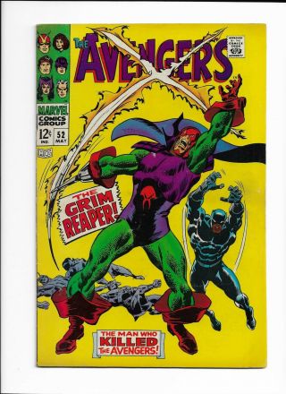 The Avengers 52 Vfn 1st App Grim Reaper 1968 Marvel Comic Key Stan Lee