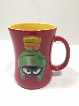 Vintage Looney Tunes Marvin The Martian Coffee Mug 3d Red/yellow 1999