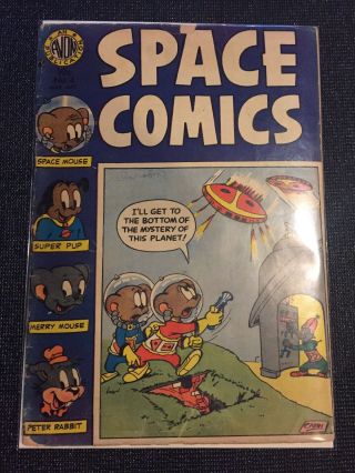 Space Comics Vol.  1 4 1954 Golden Age Comic Avon Publications Combine