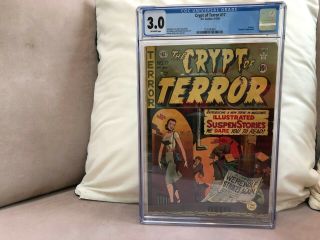 THE CRYPT OF TERROR 17 CGC GRADED 3.  0 2