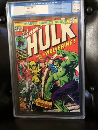 Incredible Hulk 181 Cgc 9.  6 (1st App Wolverine) 1974 