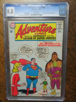 Adventure Comics 330 Cgc 8.  5 White Pages Legion Of Supervillains Appearance