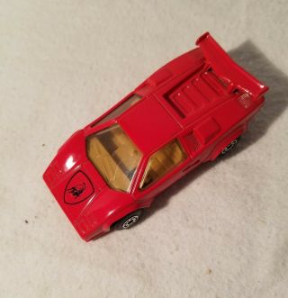 Rare Vintage Matchbox Red Lamborghini 1985 Countach Lp Line Red Blackwall Hot 1