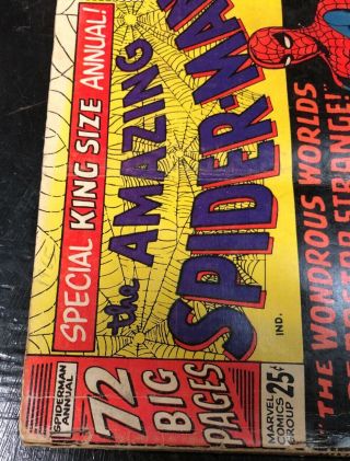 The SPIDER - MAN Special King Size ANNUAL 2 1965 GD - 4